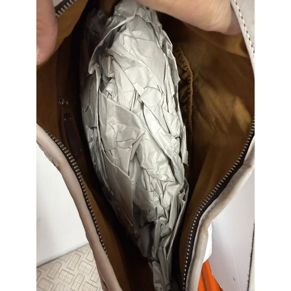 Patricia‎ Nash Large White Braided Stitch Marcellina Leather Hobo Bag & WALLET!